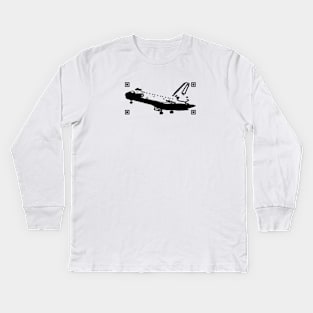 Space Shuttle QR Kids Long Sleeve T-Shirt